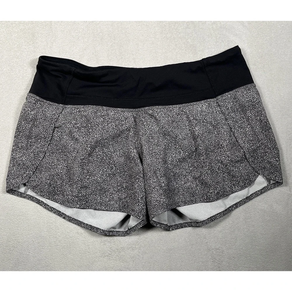 Lululemon Run Times Short Size 8 Sea Spray Alpine White Dark Chrome Swift Ultra